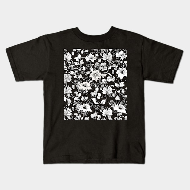 Elegant and timeless flowers Kids T-Shirt by KyasSan